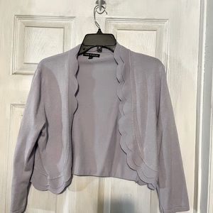 Lilac scalloped design cardigan